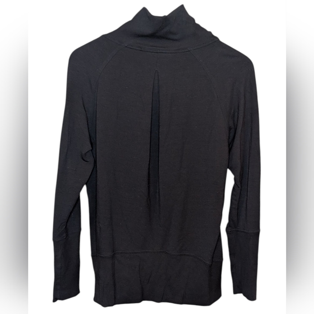 Lululemon Pullover Sweatshirt Size 6 Black High Lines Modal French Terry Lounge - Picture 3 of 13